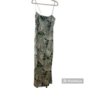 Reformation Frankie silk dress tea garden size 12 new with tags